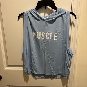 Lightweight Athletic Workout Muscle Tank Top with Hood